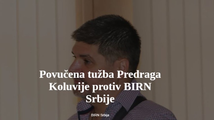 Povučena Koluvijina tužba